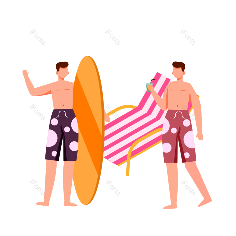 夏天图片,海边元素,度假PNG,海滩免抠素材